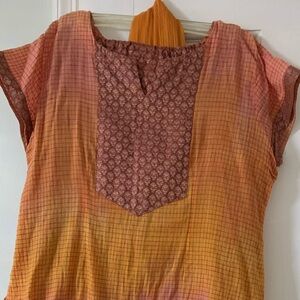 Artisan made salwar kameez with scarf